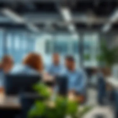 Entrepreneurs collaborating in a modern office