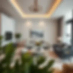 Elegant living room setup showcasing modern furniture