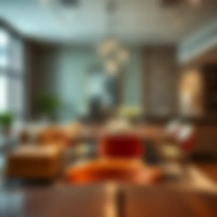 Stylish dining area featuring diverse furniture designs