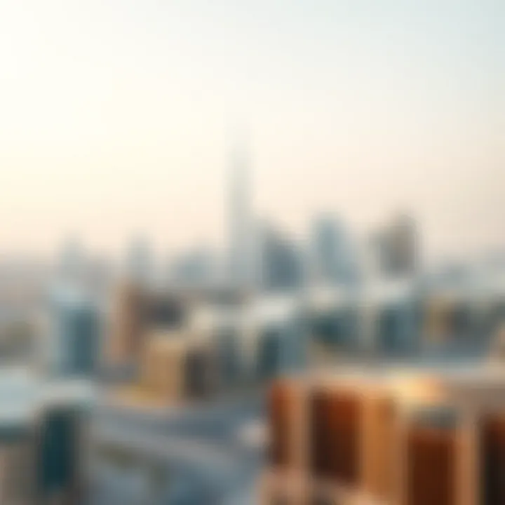 Dubai Skyline: A Blend of Tradition and Modernity Aerial view of Dubai skyline showcasing modern architecture