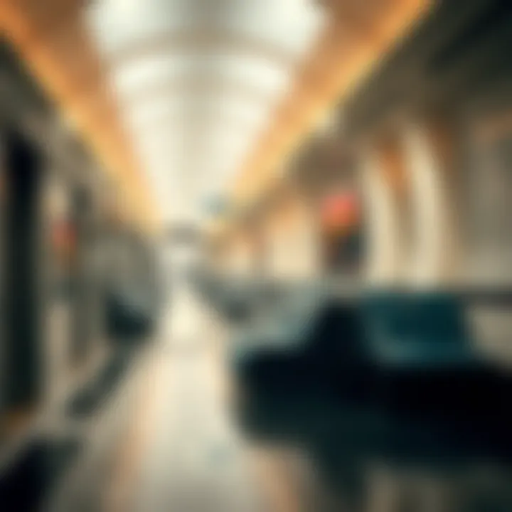 Interior design of the Dubai Creek Metro Station highlighting passenger amenities