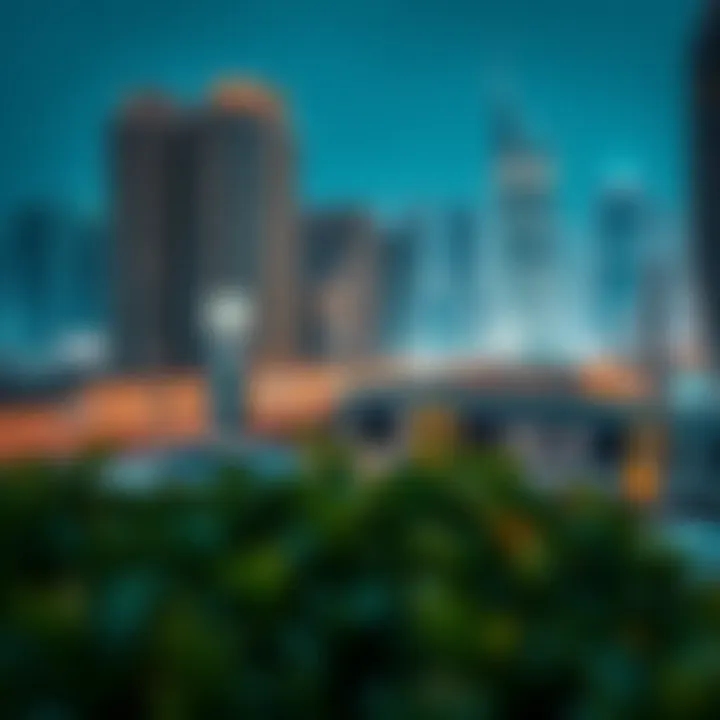 Urban landscape surrounding Dubai Creek Metro Station emphasizing connectivity