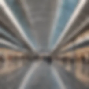 Interior Design of Dubai Metro Station Metro station interior showcasing modern architecture
