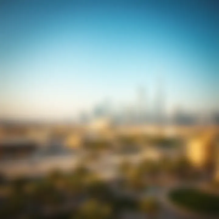 Scenic Dubai Skyline View from Remraam Scenic view of Dubai skyline from Remraam