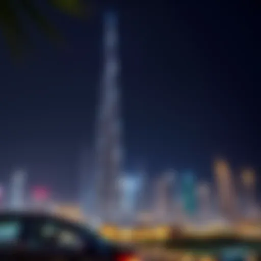 Burj Khalifa at Night A breathtaking view of the Burj Khalifa illuminated at night