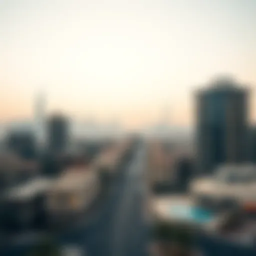 Dubai Skyline and Luxury Real Estate Panoramic view of Dubai skyline showcasing luxury properties