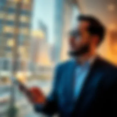 Investor Analyzing Market Opportunities Investor analyzing market opportunities in Dubai