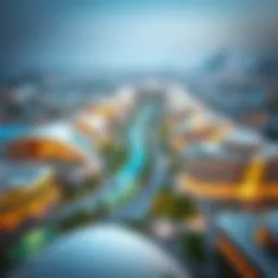 Aerial view of Expo City Valley showcasing innovative architecture