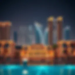 Modern skyline of Dubai showcasing luxury properties