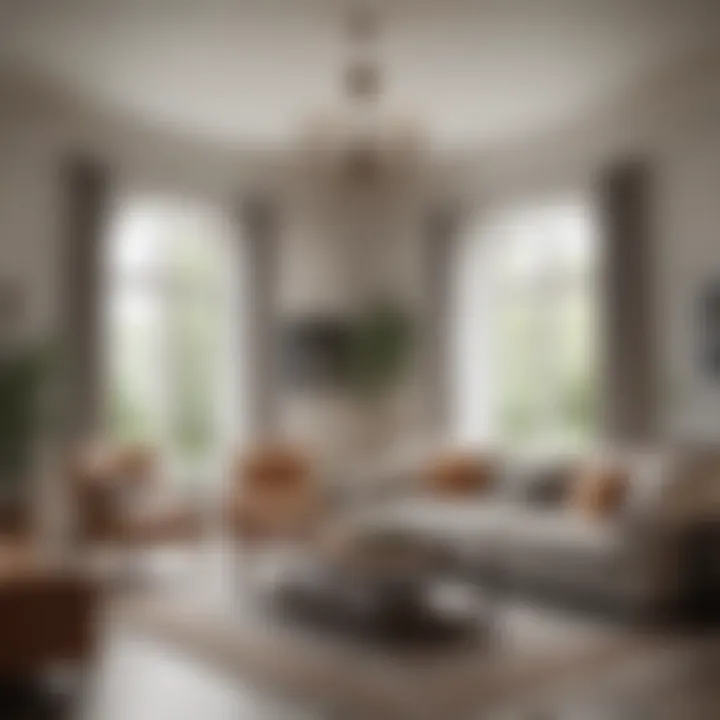 Elegant interior design of a farmhouse living room