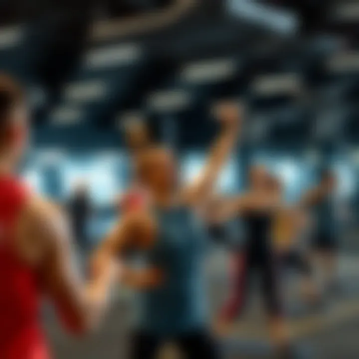 Group fitness class in action promoting community engagement