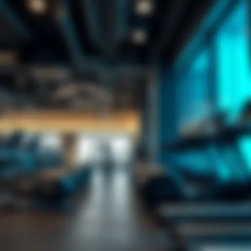 Modern gym interior showcasing advanced fitness equipment