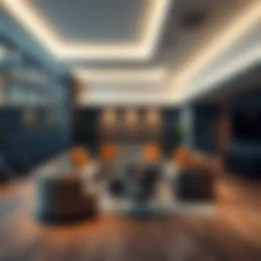 Relaxation area within the gym encouraging social interaction