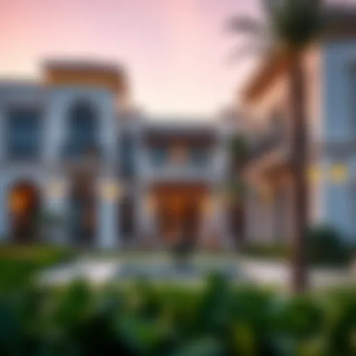 Stunning exterior view of Habtoor Villas showcasing architectural elegance