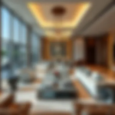 Luxurious interior design featuring modern furnishings in Habtoor Villas