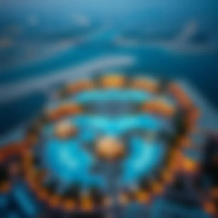 An aerial shot highlighting the layout and amenities of حدائق ند الشبا