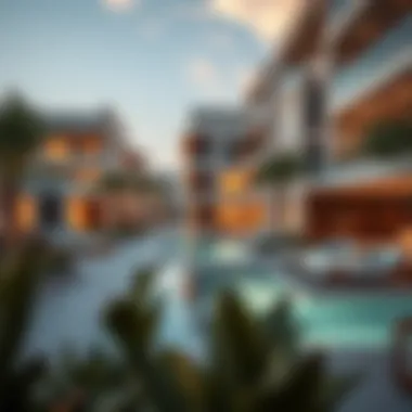 Contemporary residential buildings in حدائق ند الشبا showcasing modern living