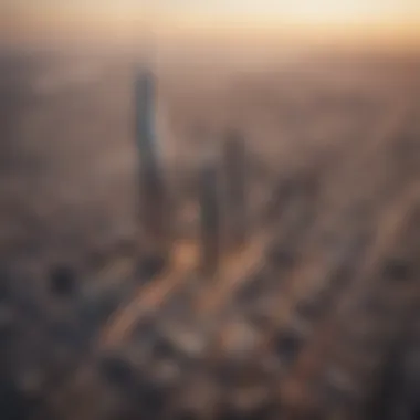 Aerial view highlighting JAFZA One Tower's strategic location in Dubai