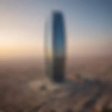 Architectural Splendor of JAFZA One Tower Stunning view of JAFZA One Tower showcasing its modern architecture
