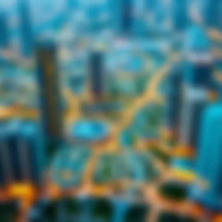 Unique Characteristics of JLT Clusters Map highlighting JLT's unique characteristics