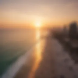 Stunning sunset view over Jumeirah Beach