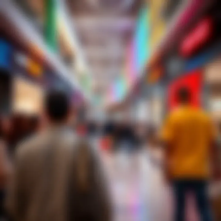 Vibrant atmosphere inside Lulu WTC Mall capturing consumer engagement