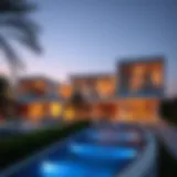 Luxury Villas in Dubai A stunning view of luxury villas in Dubai with modern architecture