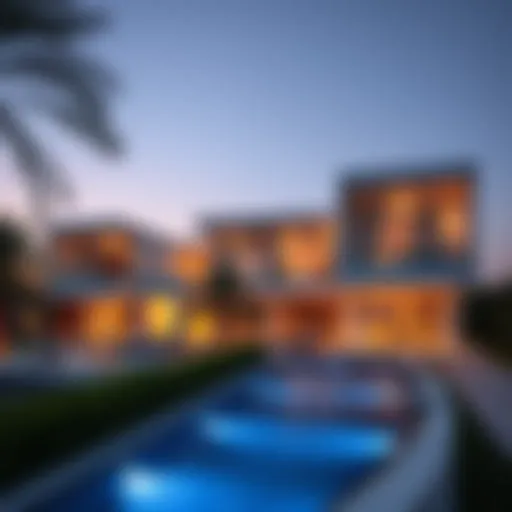 Luxury Villas in Dubai A stunning view of luxury villas in Dubai with modern architecture