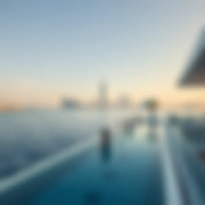 A serene waterfront view from a luxury property in Dubai