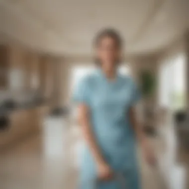 Enhancing Home Care Experience with Maid Services A satisfied homeowner enjoying a clean and tidy atmosphere