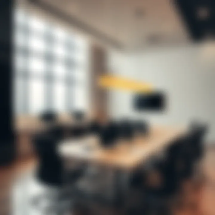 Business center equipped for corporate needs