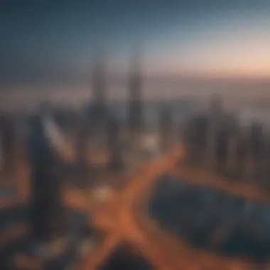 Dubai's Iconic Skyline Stunning skyline of Dubai showcasing modern architecture