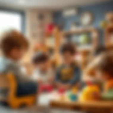 Children engaging in interactive learning activities