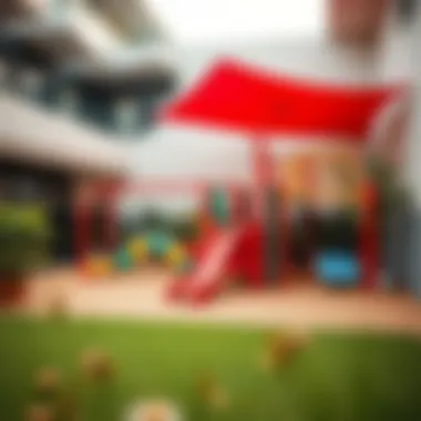 Safe and secure nursery playground area