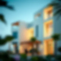 Exterior view of Orchid Residence Al Jaddaf showcasing contemporary architecture