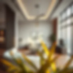 Modern living space with partition rental