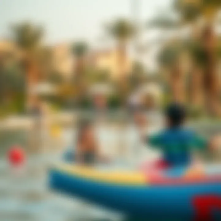 Family Leisure Activities in Pond Park Families enjoying leisure activities in the park