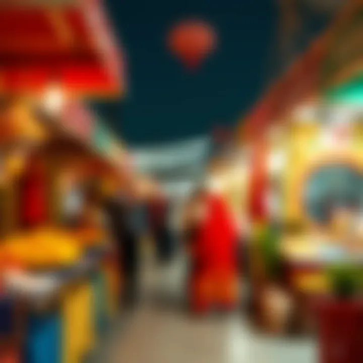 Vibrant cultural elements displayed in a local festival in قرية ساس النخل