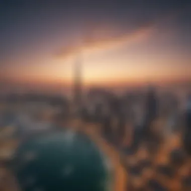 Dubai Skyline and Real Estate Overview Dubai skyline with real estate properties