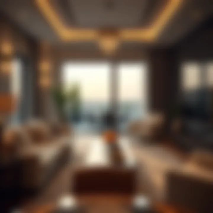 Elegant Interiors of a Rental Villa Cozy living area showcasing luxury interiors