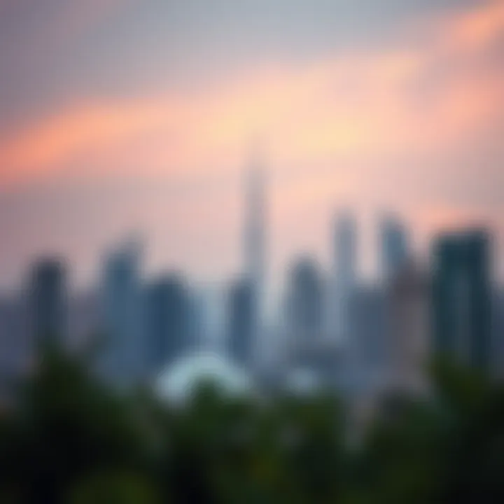 Dubai skyline showcasing luxury properties