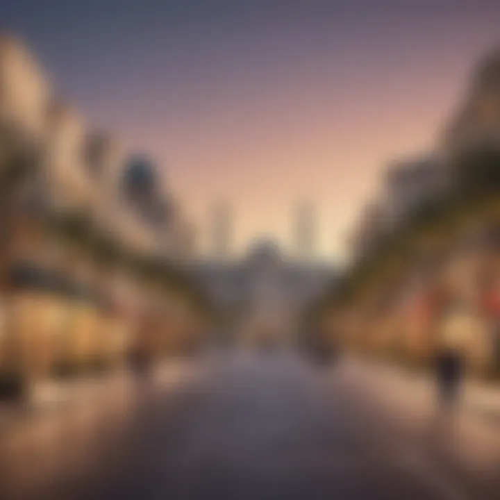 Vibrant neighborhood features surrounding the Mall of Emirates