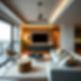 Modern Living Space in Marina Modern living space showcasing a room for rent in Marina