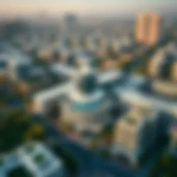 Aerial view of Sabis Khalifa City showcasing modern architecture