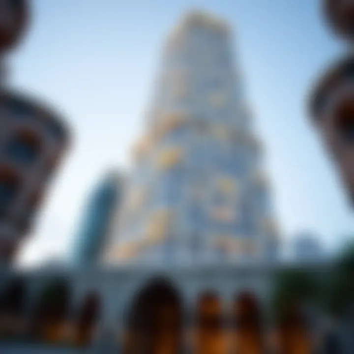 Intricate design details of Sahab Al Emarat Tower showcasing modern architecture