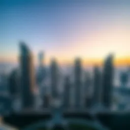 A panoramic view of the Silver Tower Cluster showcasing its distinctive architectural design