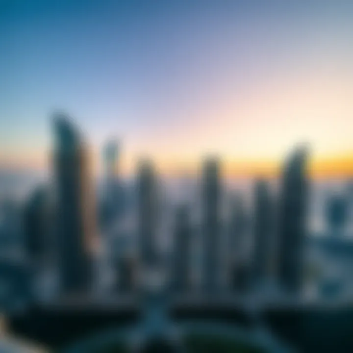 A panoramic view of the Silver Tower Cluster showcasing its distinctive architectural design