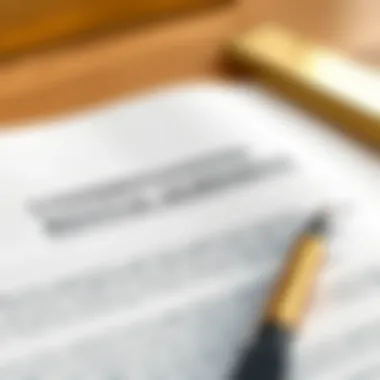 A close-up of a rental agreement document highlighting key legal terms