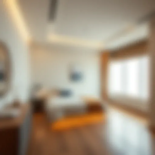 Contemporary Single Room Design in Dubai A modern single room rental showcasing a minimalist design