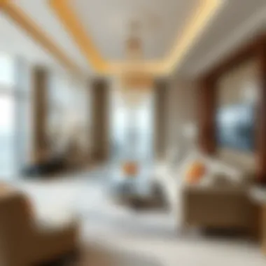 Luxurious Living Room in Skyview Tower Luxurious living room interior of a Skyview Tower apartment